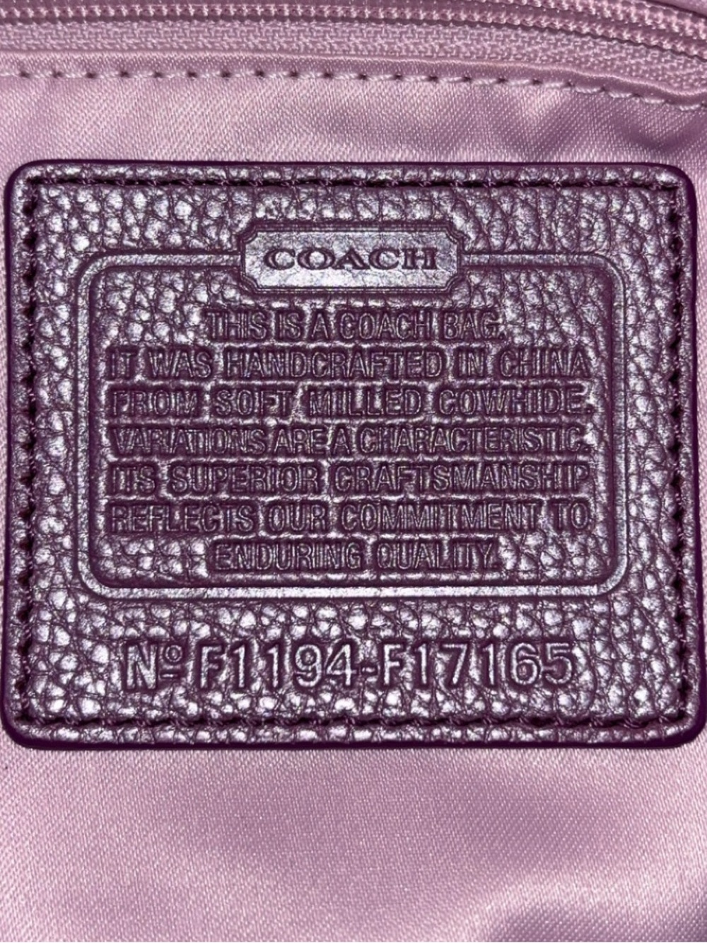 Coach 2011 Brooke Metallic Leather Hobo Bag EUC - Picture 13 of 14